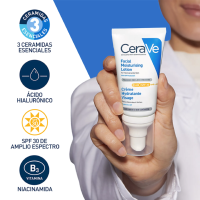 CeraVe Moisturising Facial Lotion SPF Normal to Dry Skin - Image 3